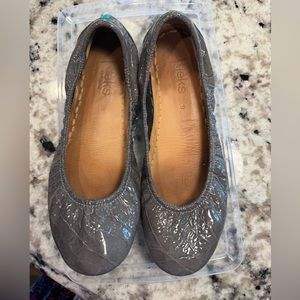 Gray Patent Tieks (size 9) $90
